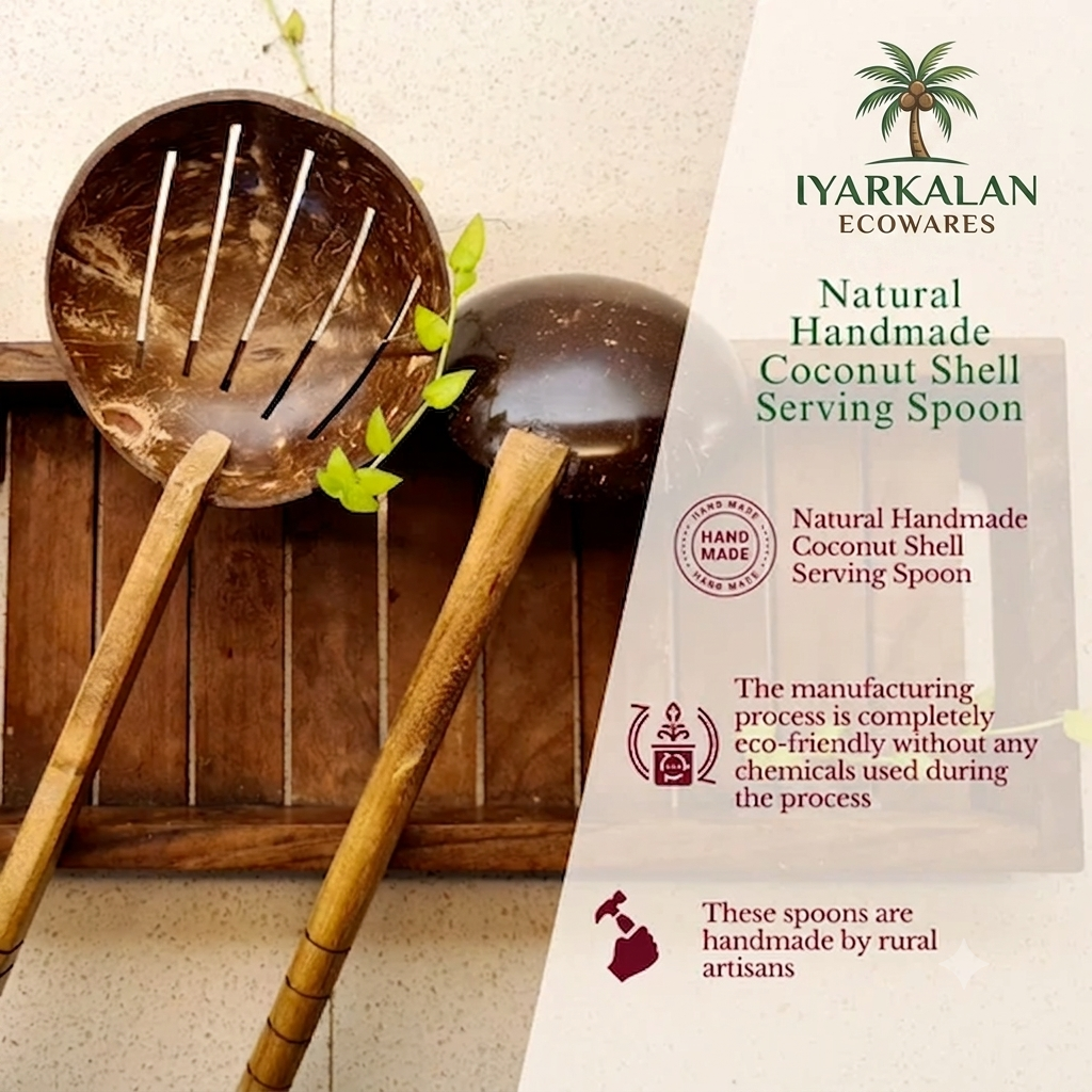 COCONUT SHELL laddle / karandi ( pack of 2 )