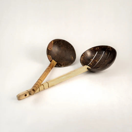 COCONUT SHELL laddle / karandi ( pack of 2 )