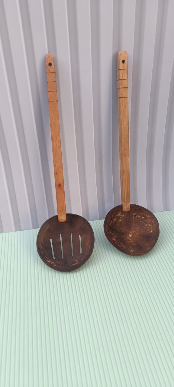 COCONUT SHELL laddle or karandi ( pack of 2 ) - Image 4