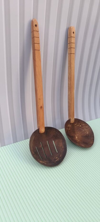 COCONUT SHELL laddle or karandi ( pack of 2 )